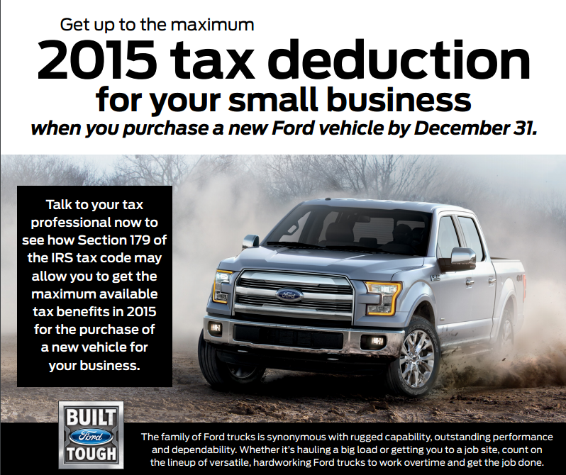 What kinds of vehicles are eligible for a Section 179 tax code deduction?